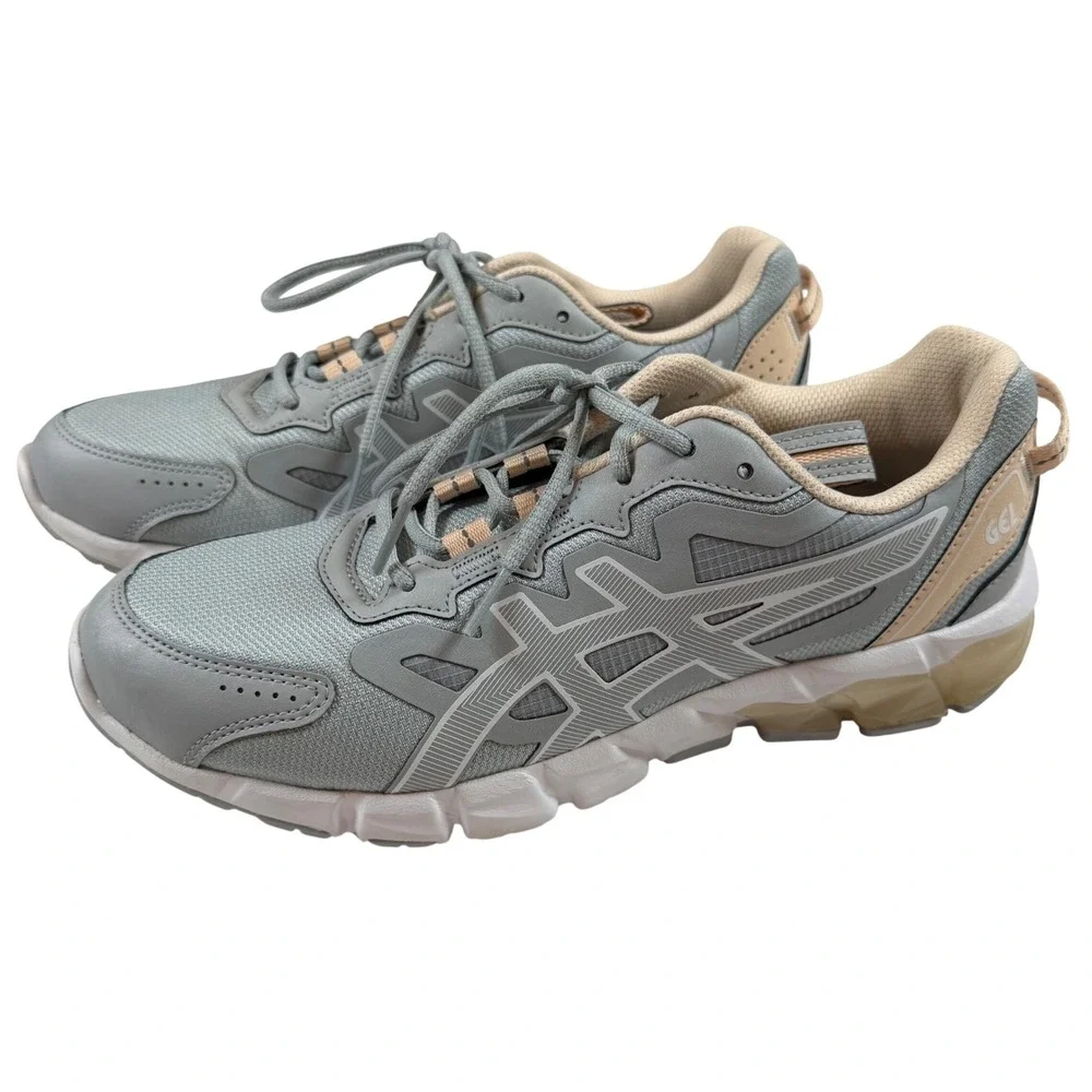 ASICS Gel-Quantum 90 3‎ Piedmont Grey White Beige Running Shoes 1202A040 Sz 9